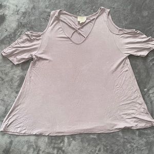 Blouse with cut out sleeves